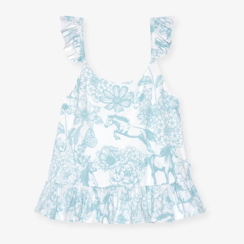 Posh Peanut Charlotte Anne Ruffled Tank